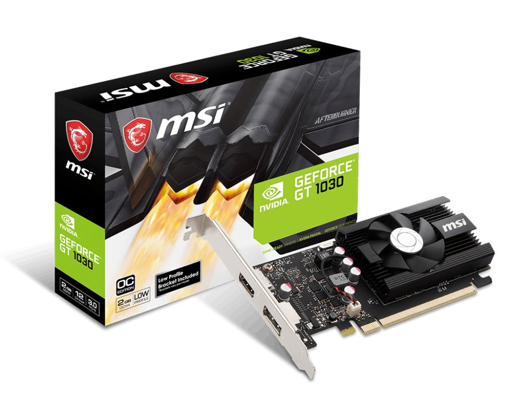 MSI Видеокарта GeForce GT 1030 2GD4 LP OC 2 ГБ (GT 1030 2GD4 LP OC)