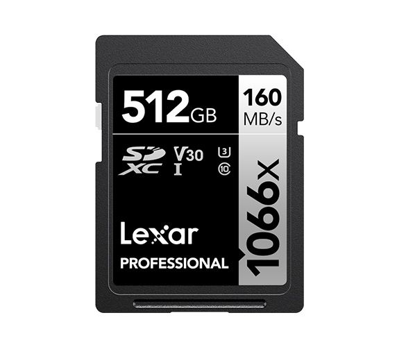 КартапамятиLexarSDXC512GBProfessional1066xUHS-IU3V30(160/120MB/s)