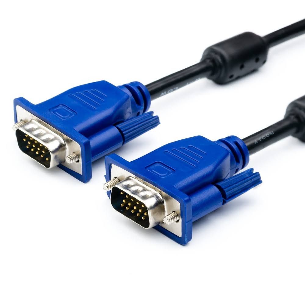 Как называется кабель подключения. Кабель atcom vga - vga (at8001) 1.5 м. кабель vga atcom at8001. кабель vga-vga 3m at5262 atcom. кабель vga atcom at5261.