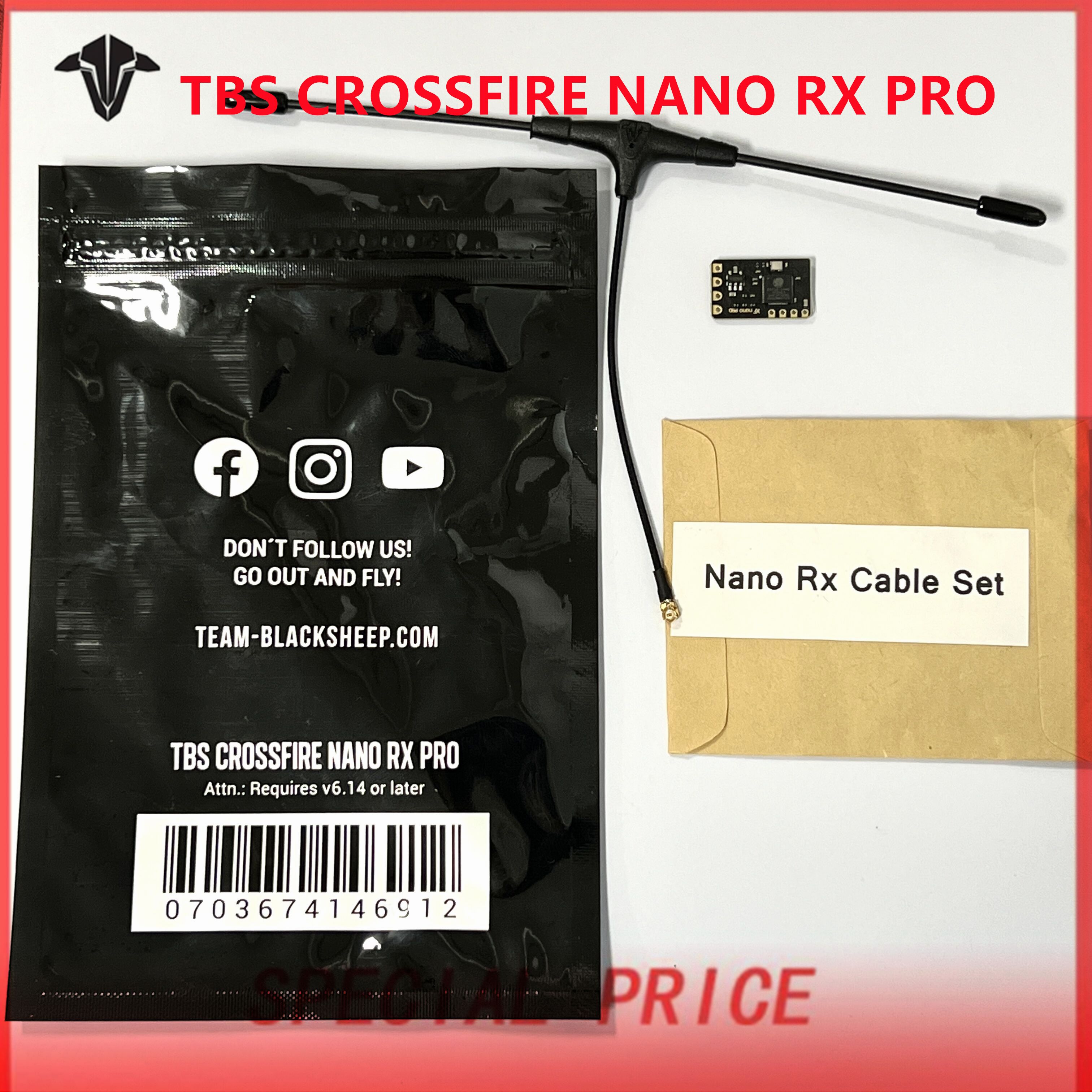 Оригинальный TBS CROSSFIRE NANO RX PRO приемник мощностью 500мвт 915/868мгц  50км радиосвязь для RC беспилотника - купить с доставкой по выгодным ценам  в интернет-магазине OZON (1311967764)