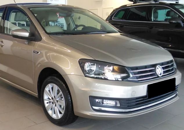 Бампер передний Volkswagen Polo Фольксваген Поло БЕЖЕВЫЙ-LA1X (2015-2020 г.)