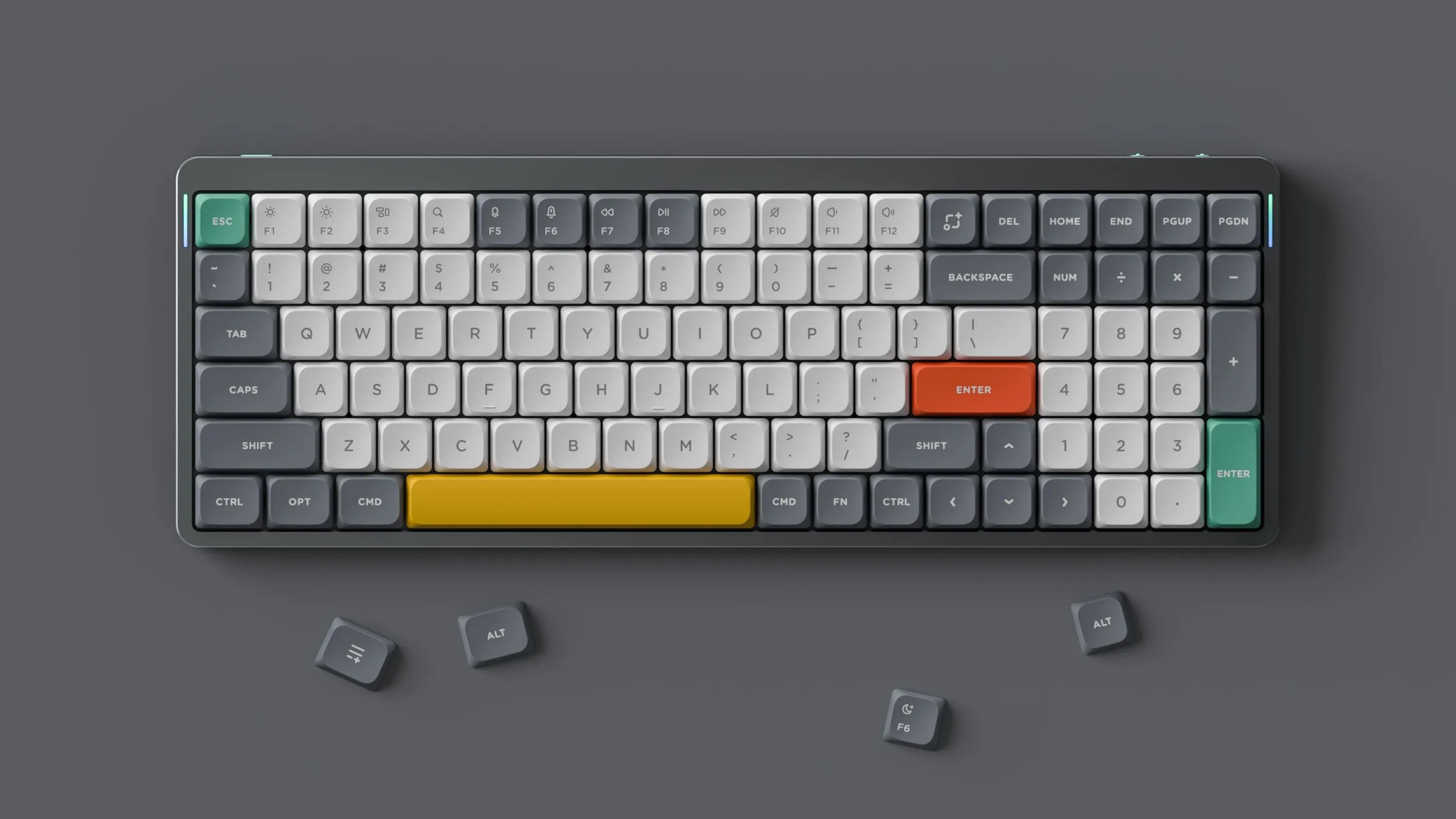 Nuphy клавиатура. Тихая механическая 96% клавиатура. Nuphy Air 75 and Custom keycaps.