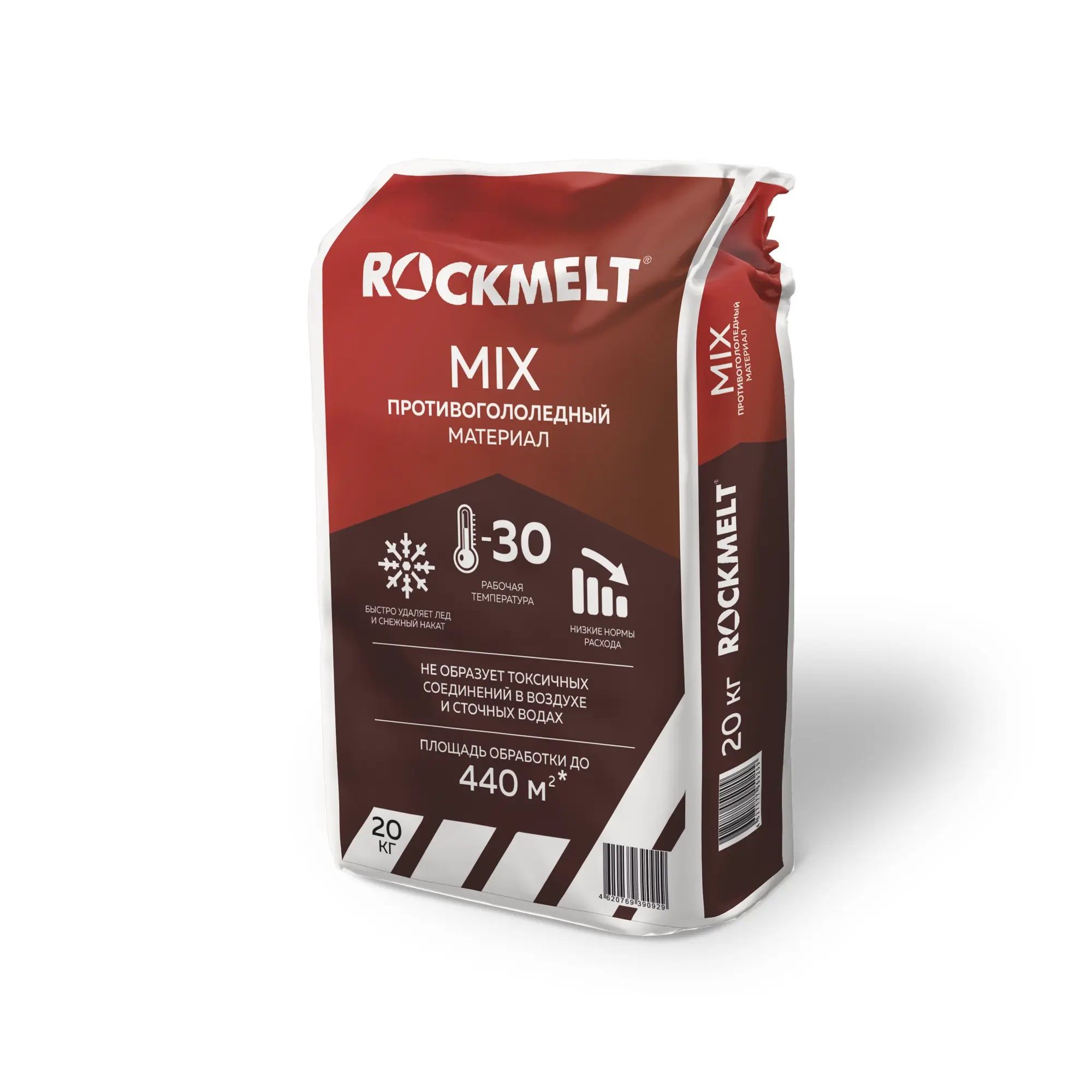 Противогололедный материал Roсkmelt Mix (Реагент антигололедный), 20 кг