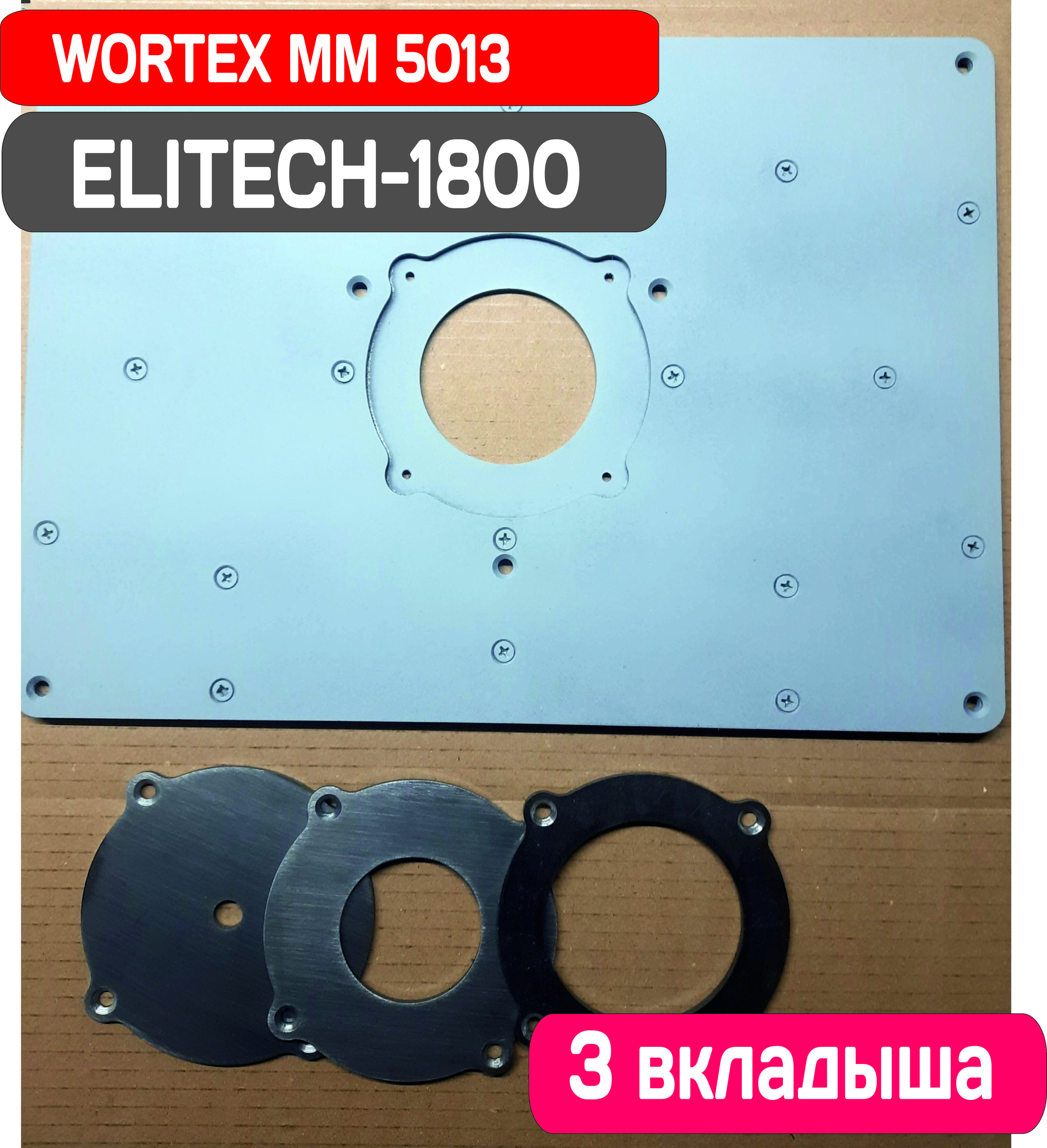 Пластина в стол для фрезера elitech 1800