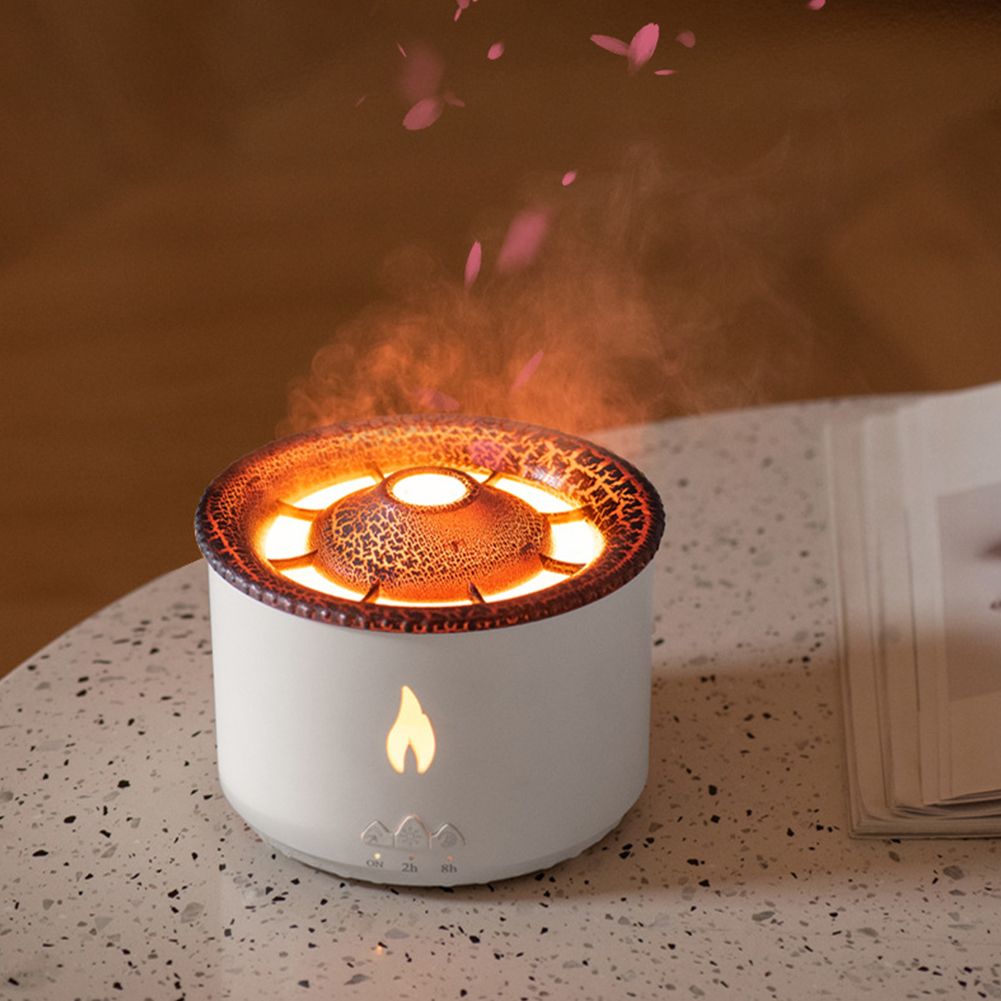 Увлажнитель аромадиффузор и ночник. Увлажнитель вулкан. Volcano Humidifier. Лампа с дымом.