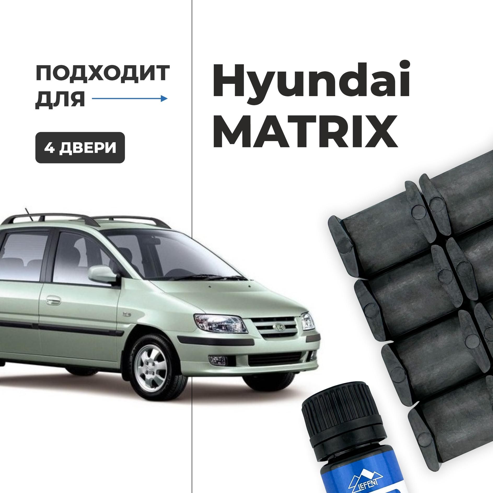 Ремкомплект ограничителей на 4 двери Hyundai MATRIX, Кузов FC - 2001-2010. Комплект ремонта фиксаторов Хендай, Хундай Матрикс