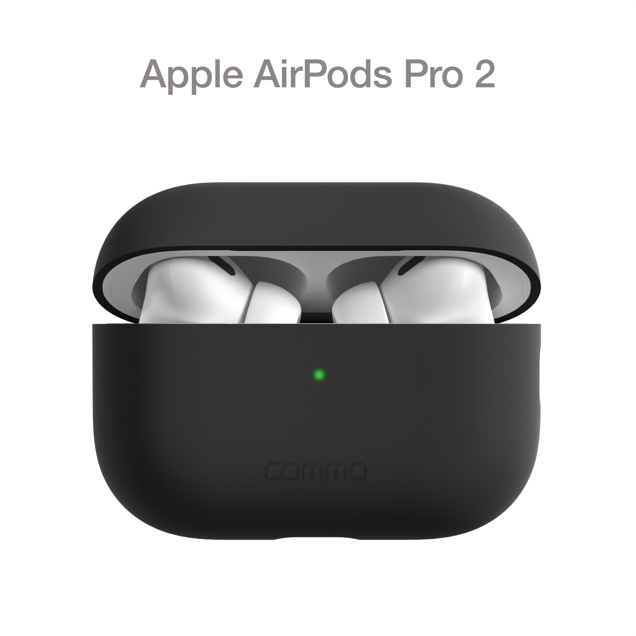 ЗащитныйчехолдлянаушниковCOMMOShieldдляAppleAirpodsPro2ndGen,Black