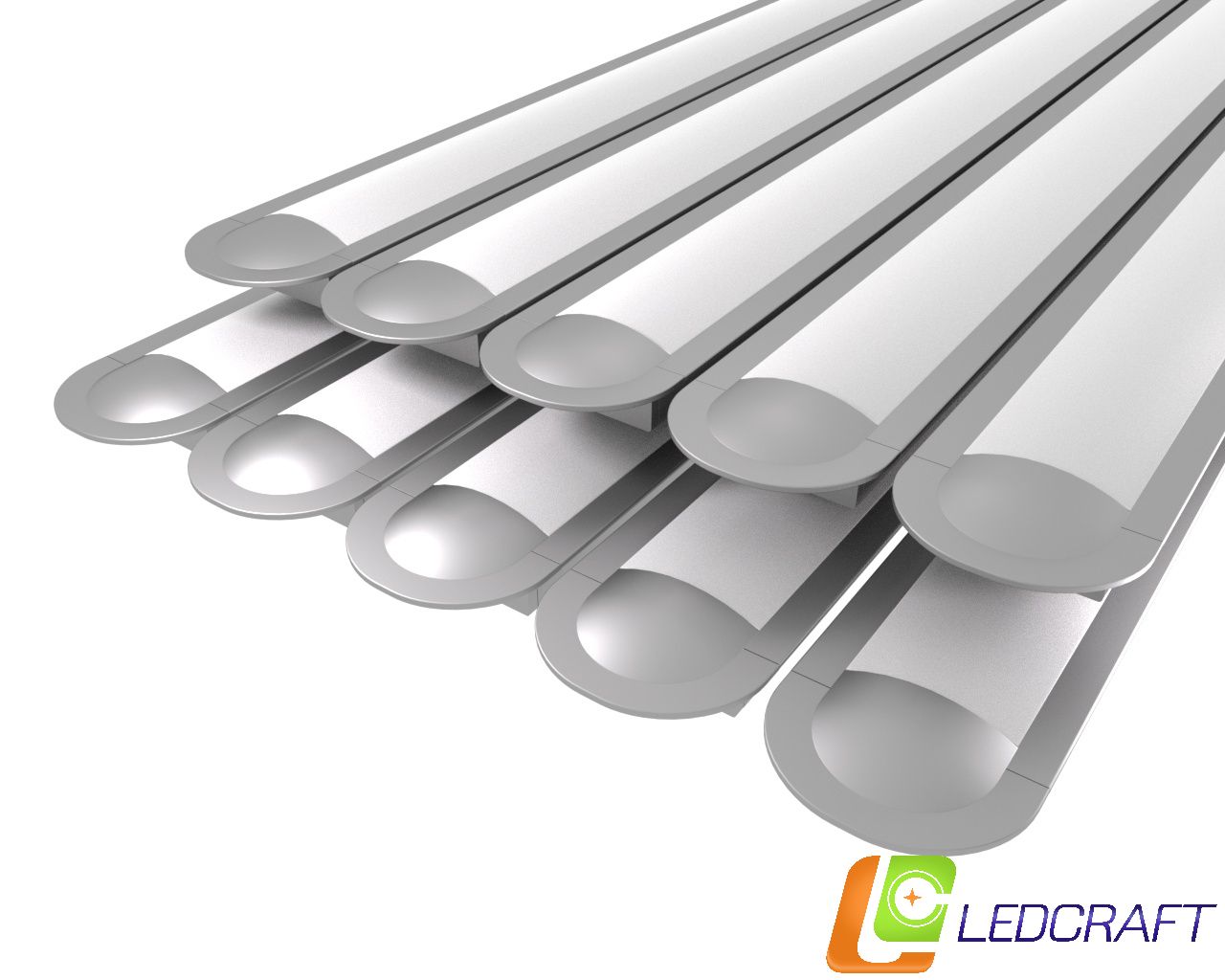 LedcraftLC-LPV0722M16-1x10Silverкомплектиз10штсеребро(1мпрофиль1мрассеиватель2заглушки)