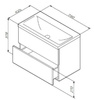 Тумба с раковиной am pm gem m90 fhx0752 wc0752wg