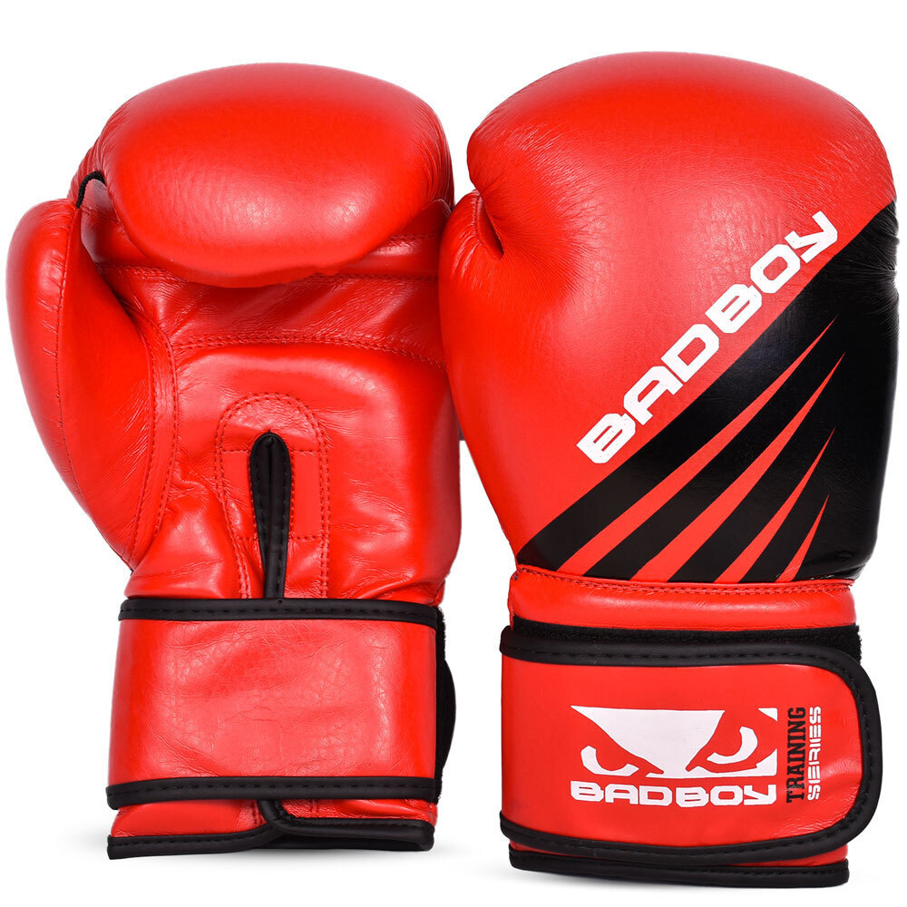 Перчатки для бокса Bad Boy Training Series Impact Boxing Gloves - Red/Black (12 унций)  #1