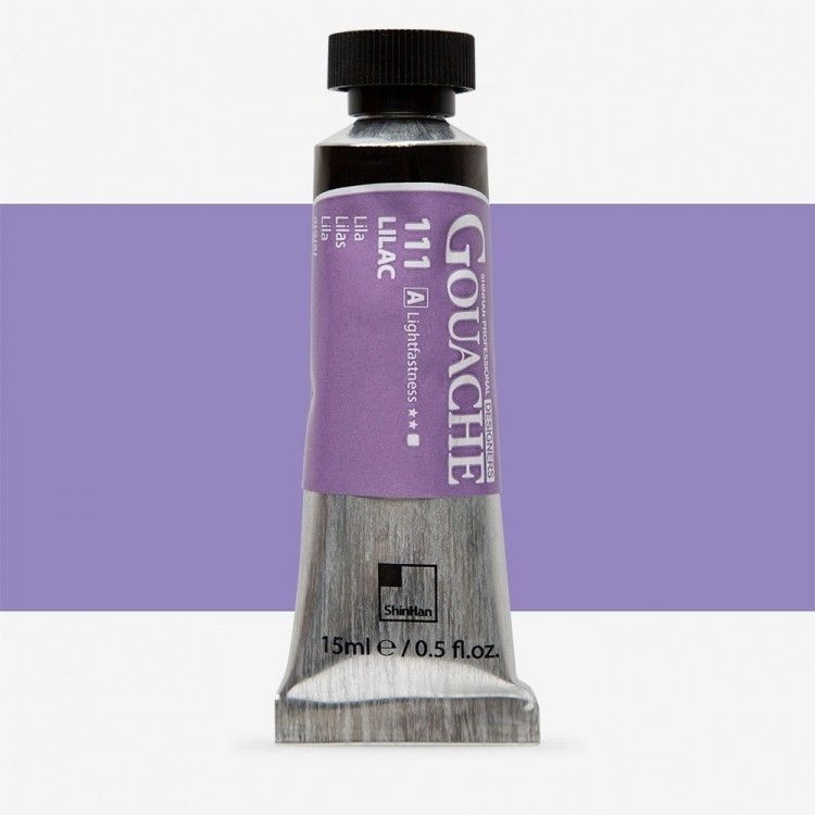 Гуашь Shinhan "Designers GOUACHE" №111(A) Lilac (Сиреневый), туба 15мл #1