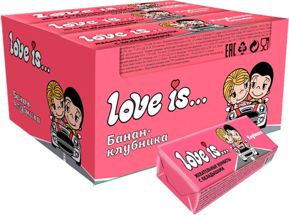 Love is Клубника жевательные конфеты, 12 шт #1
