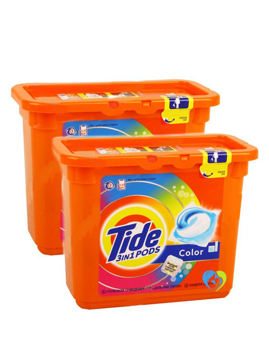 Tide Color Капсулы для стирки 23 шт, 2 упаковки — купить в интернет ...