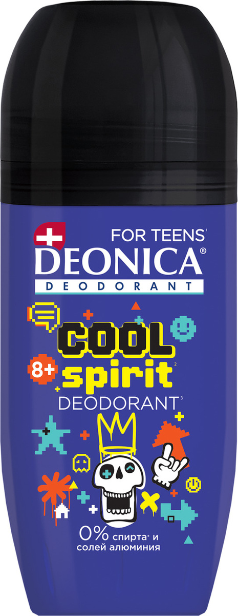 Детский дезодорант для мальчика Деоника for teens Cool Spirit, шариковый - 50 мл  #1
