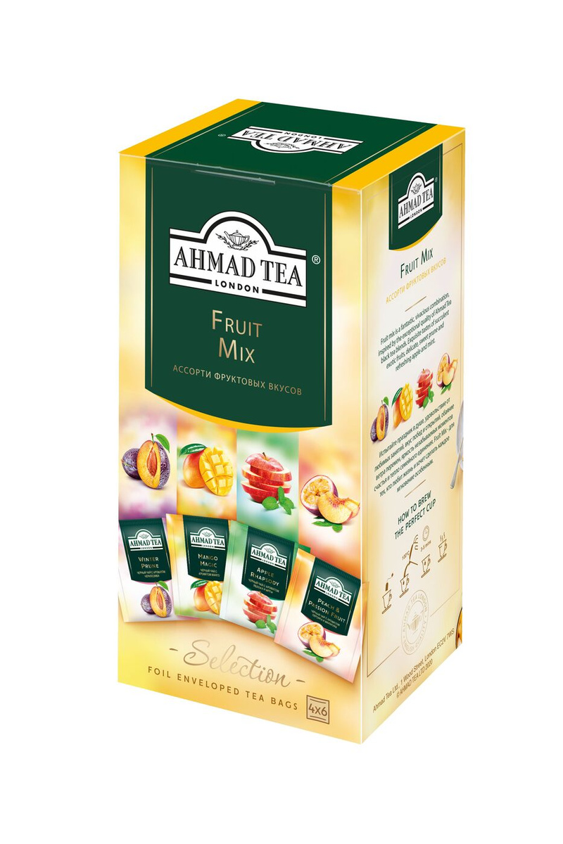 Чай в пакетиках Ahmad Tea Чайное ассорти Фруктовый Микс, 4 вкуса, 24 шт  #1