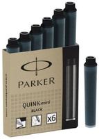 Parker (Паркер) Мини картридж Short Quink (6 шт. в упак.) чёрные Z17 MINI(1950407) S0767222. Спонсорские товары