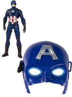 Игровой набор фигурка  Капитан Америка  и маска Супергероя Капитан Америка Мстителм. Спонсорские товары