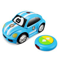 Машинка детская на радиоуправлении New Beetle : Blue &#34;Racing Deco&#34;. Bburago Junior. 16-92007. Спонсорские товары