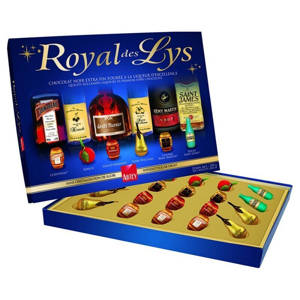 Конфеты Royal des Lys шоколадные с ликерами ассорти 250г, Франция ...