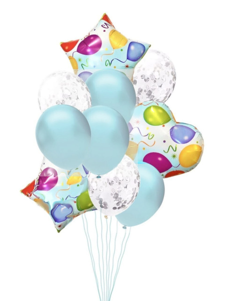Набор букет / фонтан из фольгированных, латексных, воздушных шаров с ...