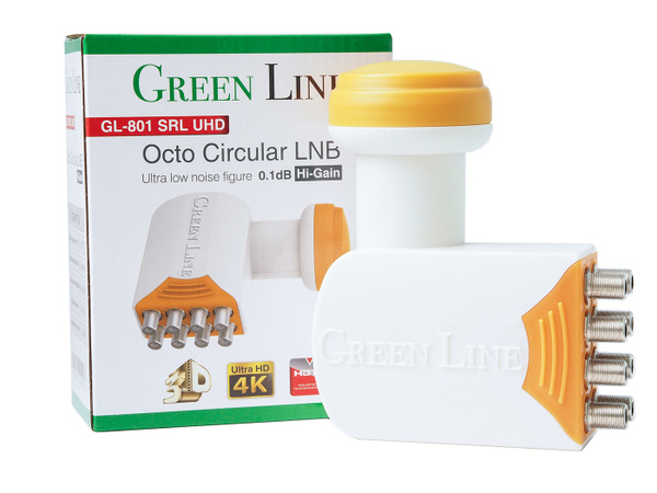 Спутниковый конвертер круговой Green Line GL-801 SRL UHD (для Триколор ...