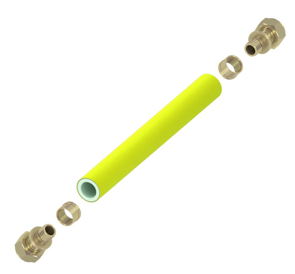 Газовая труба 16 10м 1/2" TECEflex gas диаметр 16, длина 10м, накидная ...