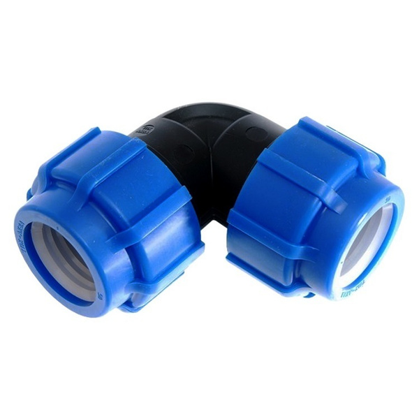 Отвод обжимной 25х25, компрессионный фитинг для полиэтиленовой трубы ...