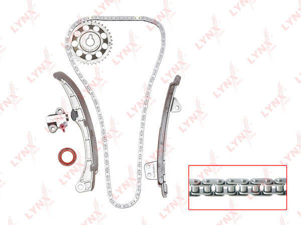 Комплект цепи ГРМ Corolla (1NZ-FE/1ZZ-FE) 00-08 LYNXauto TK0040 ...