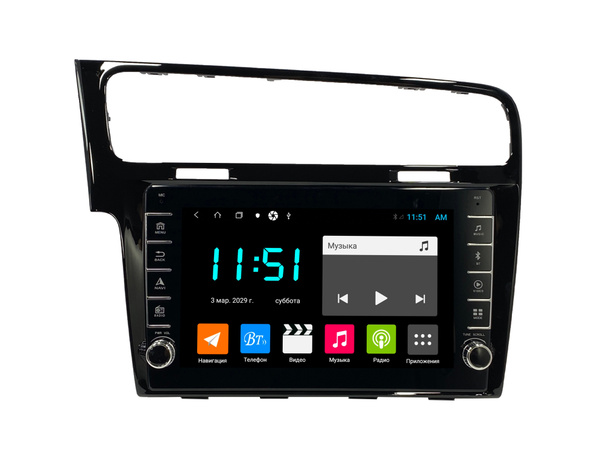 Магнитола Zenith Volksvagen Golf7, Android 12, 4/64ГБ, с крутилками ...