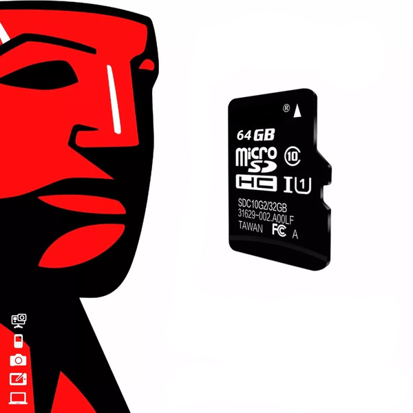 Карта памяти SD Micro/ Флешка микро сд 64 GB/ Накопитель/ Карта памяти ...