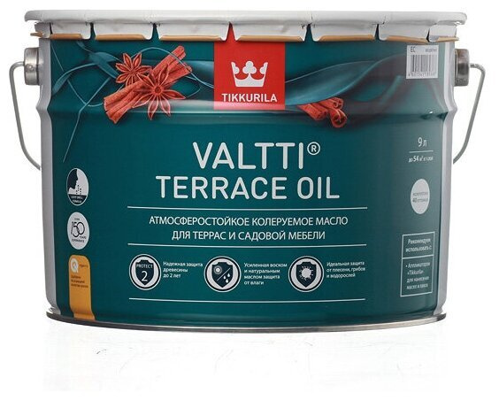 Масло для террас и садовой мебели tikkurila valtti terrace oil