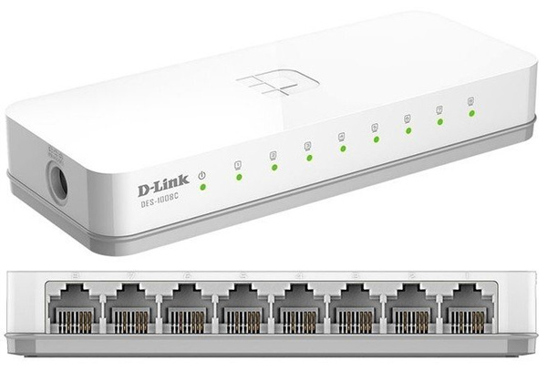 Коммутатор D-Link DES-1008C/A1B - купить по выгодной цене в интернет ...