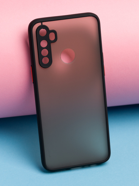 Чехол Realme 5/6i/C3 матовый Черный - купить с доставкой по выгодным ...