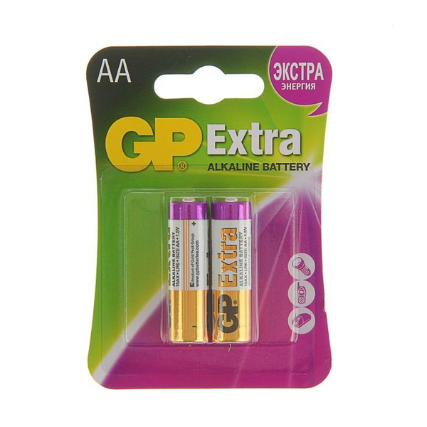 GP Батарейка AA, Щелочной тип, 1,5 В, 2 шт купить на OZON по низкой ...