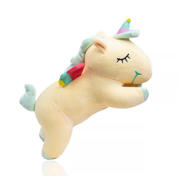 Мягкая игрушка Единорог лежащий желтый 60 см MUSADIK TOY - купить с ...