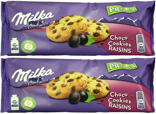 Печенье Milka Choco Cookie Raisins / Милка Чоко Куки с изюмом 135 г. 2 ...