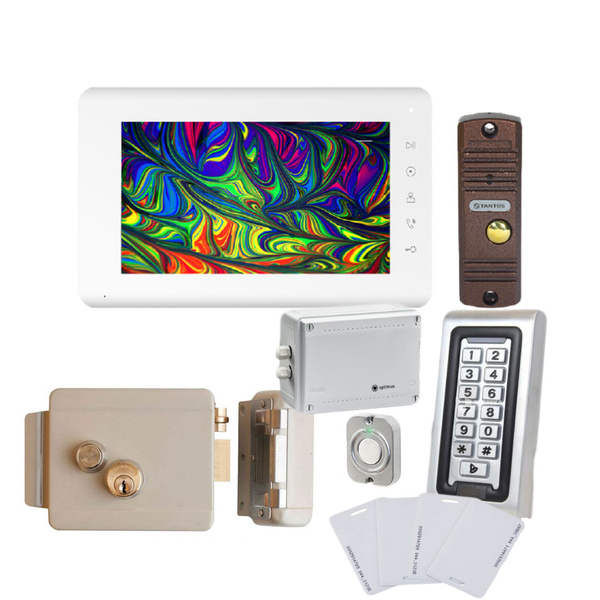 Видеодомофон Tantos Домофон 35 с замком электромеханическим и кодовой ...