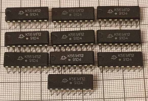 Микросхема К561ИП2, 10 штук / Аналоги: MC14585A, 561ИП2, КР561ИП2 ...