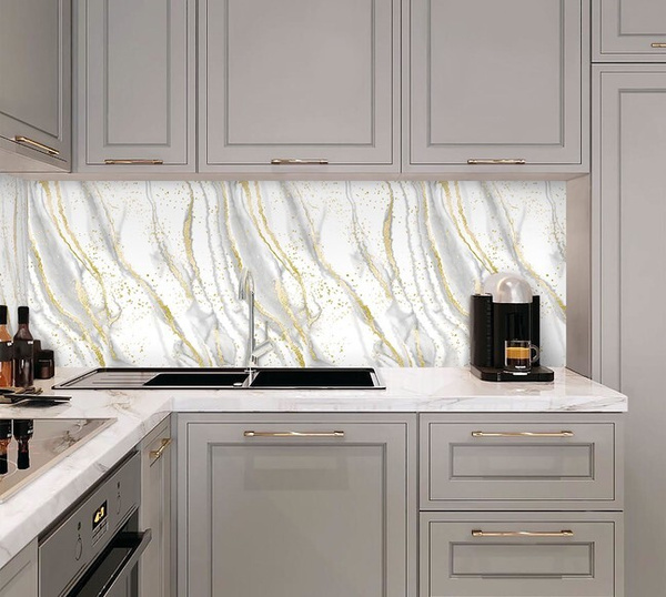 Фартук для кухни на стену, стеновая панель АБС Порто Венере (600*3000*1 ...