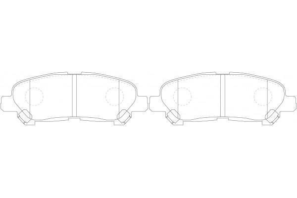 Колодки тормозные дисковые, зад  — BP21848