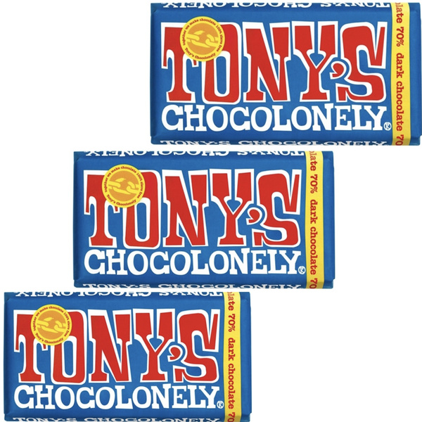 Tony's Chocolonely Бельгийский темный шоколад, 180 гр 3 шт - купить с ...