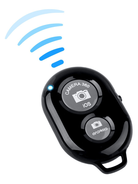 Bluetooth кнопка для селфи (пульт для монопода) пластик, черный ...
