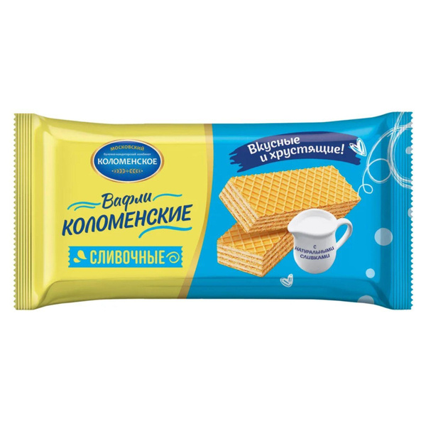 Вафли Коломенские сливочные, 200г, 2 набора по 20 штук - купить с ...