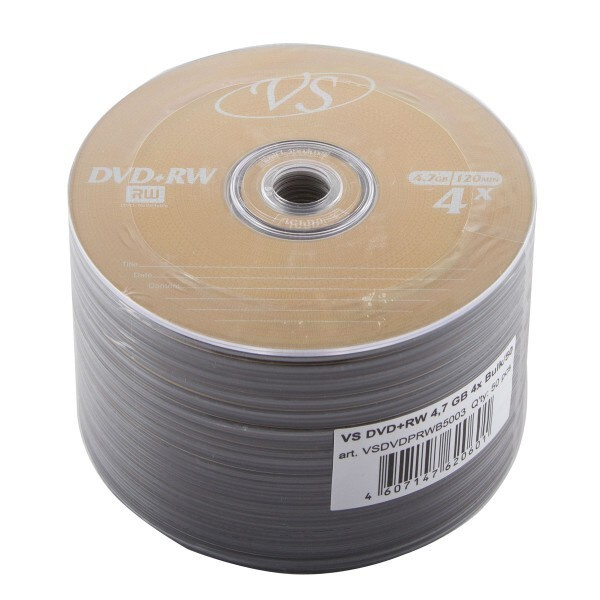 Диск DVD+RW VS 4.7 Gb, 4x, Bulk (50) купить на OZON по низкой цене ...