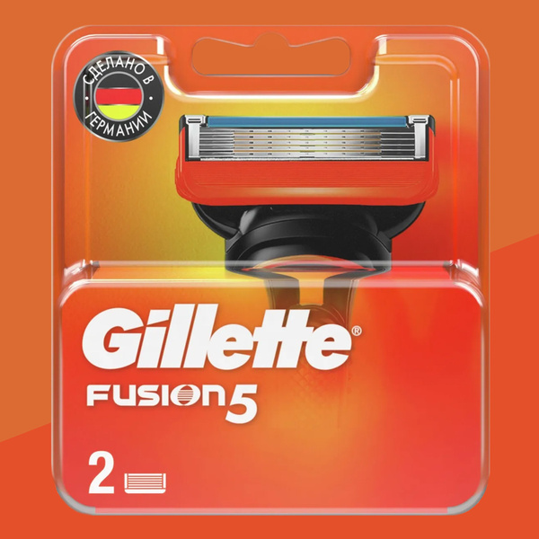 Сменные кассеты лезвия Gillette Fusion, Насадки Джилет с 5 лезвиями и ...