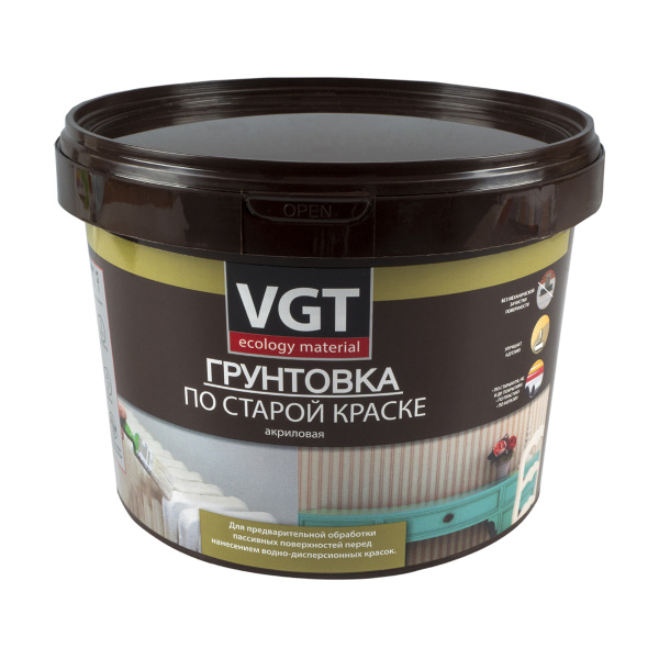 Грунтовка по старой краске VGT, грунтовка акриловая для наружных и ...