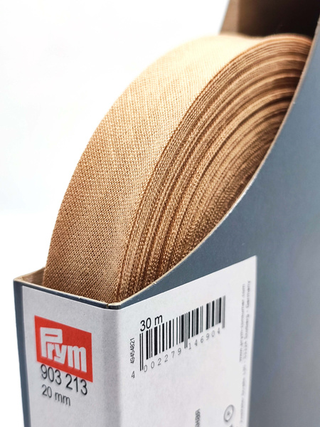 Косая бейка хлопчатобумажная Prym/20мм./ Песочный/ Цена за 1 метр ...