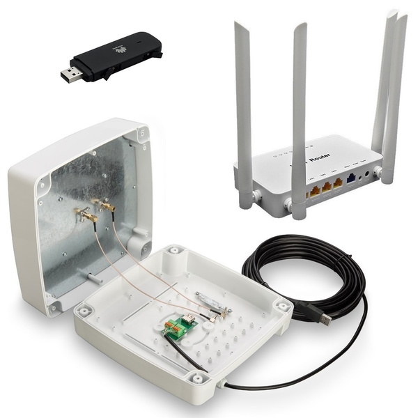 Модем 4G 3G с антенной-бокс MIMO и WiFi-роутером - Комплект BOX-15 WiFi ...