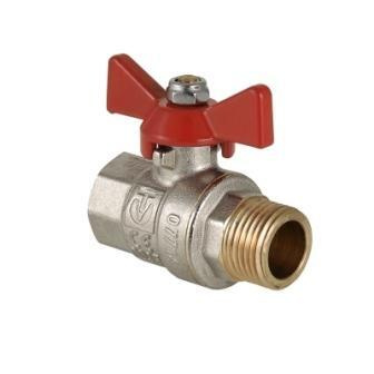 Кран шаровой Valtec, размер 1/2" гайка/штуцер бабочка VT BASE ...