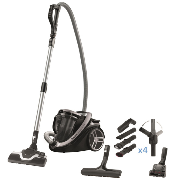 Бытовой пылесос Tefal Silence Force Cyclonic, черный, серебристый ...